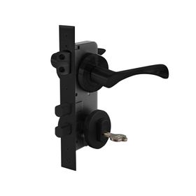Cerradura embutida con manilla 1080970A+K negro mate