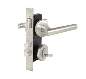 Cerradura embutida con manilla 1080960T+I plata