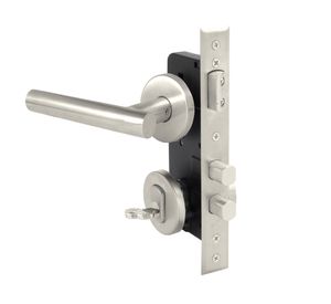 Cerradura embutida con manilla 1080960T+I.D plata