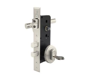 Cerradura embutida con manilla 1080960T+I.D plata