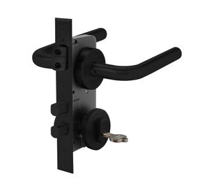 Cerradura embutida con manilla 1080960L+K negro mate