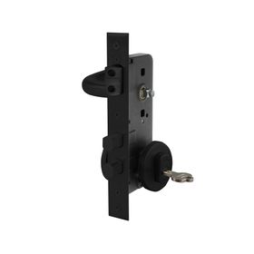 Cerradura embutida con manilla 1080960L+K.D negro mate