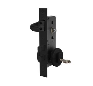 Cerradura embutida con manilla 1080960L+K.D negro mate