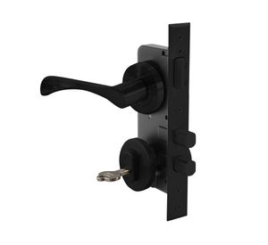 Cerradura embutida con manilla 1080970A+K.D negro mate
