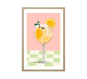 Lámina decorativa con marco 30x20 cm D1