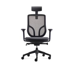 Silla de escritorio con cabecero Chic negro