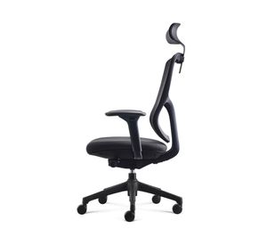 Silla de escritorio con cabecero Chic negro