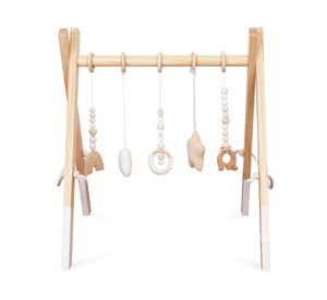 Gimnasio infantil de madera Aura natural/blanco