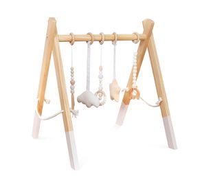 Gimnasio infantil de madera Aura natural/blanco