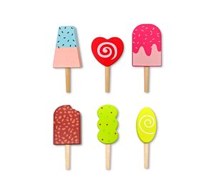 Heladería infantil madera natural