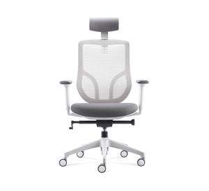 Silla de escritorio con cabecero Chic gris claro