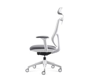 Silla de escritorio con cabecero Chic gris claro