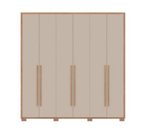 Clóset 6 puertas Safira beige 222x212.3x47 cm