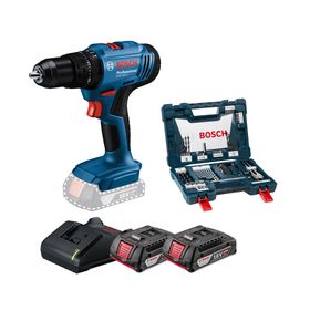 Taladro percutor inalámbrico GSB 183-LI 18V + 2 baterías 2.0 Ah + cargador + maletín X-Line