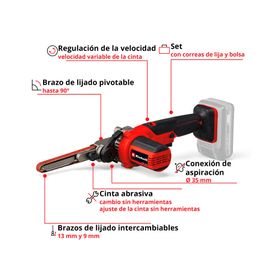 Mini lijadora de banda TE-BF 18 Li-solo 18V