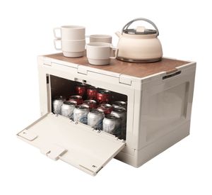 Caja organizadora tapa madera 40 lt