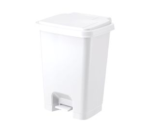 Basurero pedal frontal blanco 25 lt