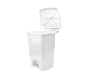 Basurero pedal frontal blanco 25 lt