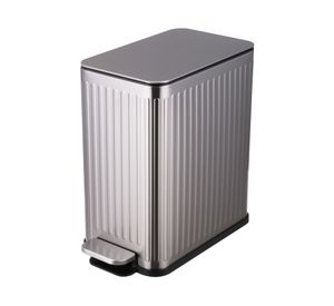 Basurero Vintage vertical plata 10 lt