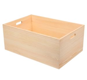 Cajón con asas natural 40x60x40 cm