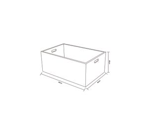 Cajón con asas natural 40x60x40 cm