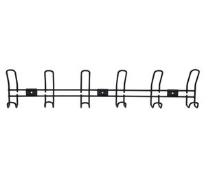 Percha 6 Ganchos doble negro