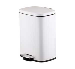 Basurero pedal Cierre lento blanco 12 lt
