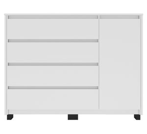 Cómoda Coímbra blanco 4 cajones 1 puerta