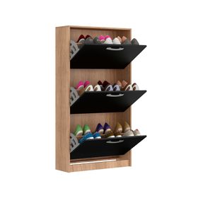 Zapatero Nick negro 3 puertas