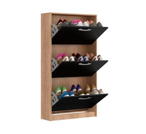 Zapatero Nick negro 3 puertas