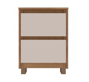 Velador Coímbra 59.8x44.5x44.5 cm 2 cajones café/beige