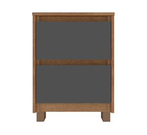 Velador Coímbra 59.8x44.5x44.5 cm 2 cajones café/grafito