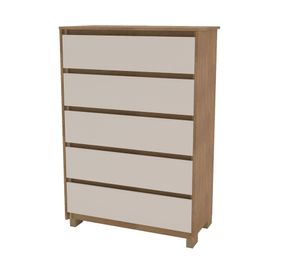 Cómoda Coímbra café 5 cajones