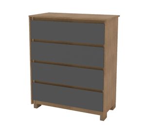Cómoda Coímbra grafito 4 cajones