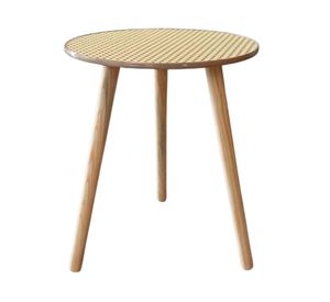 Mesa auxiliar CDT982 deco rústica beige 40x49.5 cm