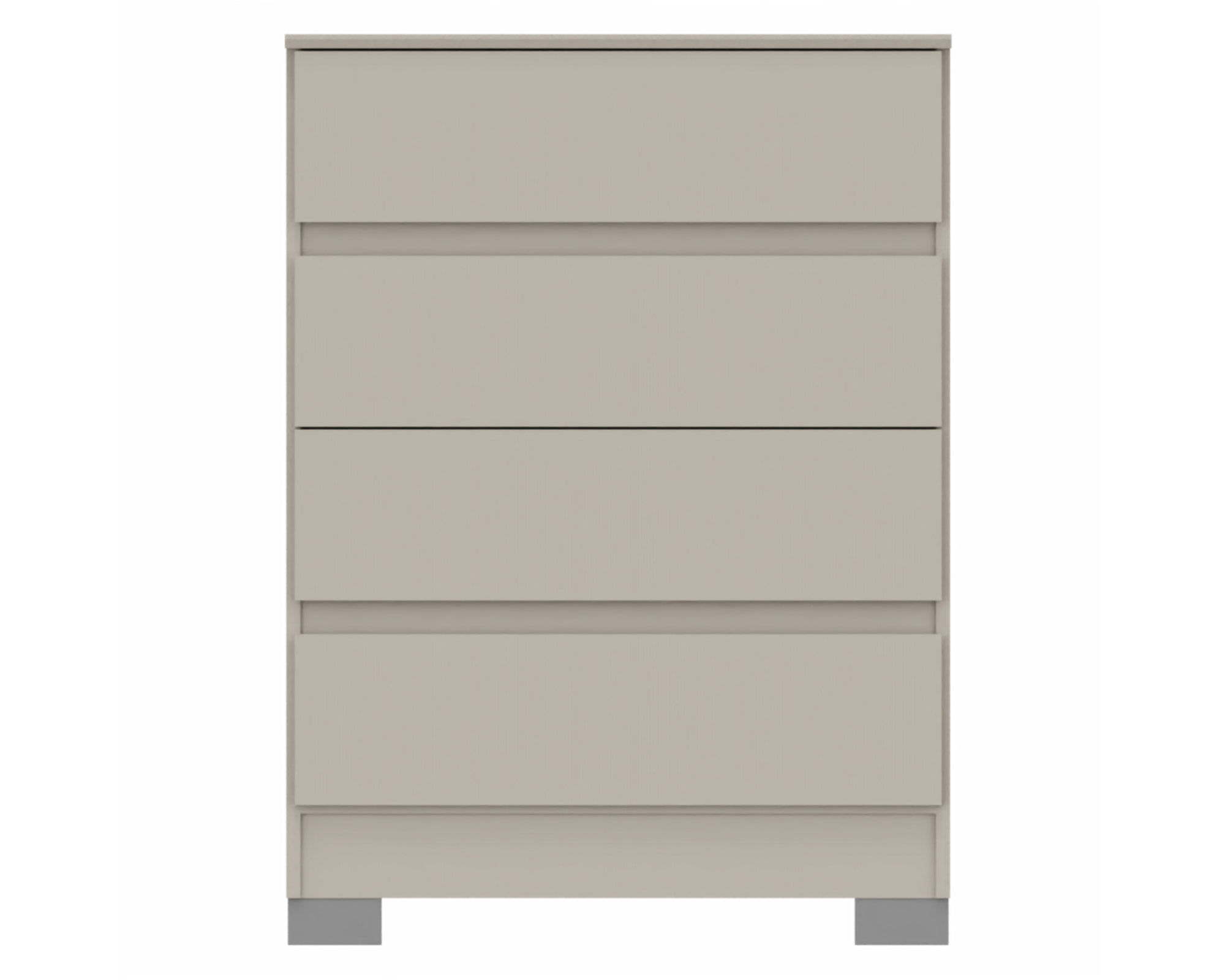 VekkaHome Cómoda Maia gris 4 cajones
