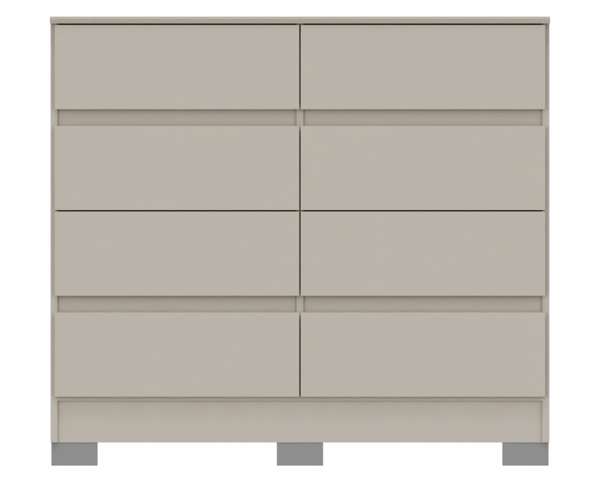 VekkaHome Cómoda Lara gris 8 cajones