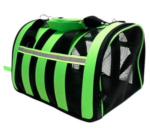 Bolso de transporte mascotas 34x24x23 cm verde claro