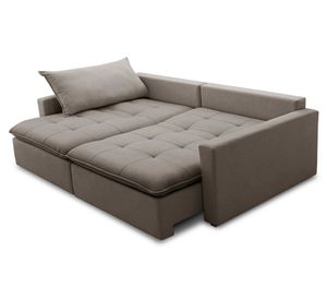 Sofá cama 3 cuerpos Capri poliéster taupe