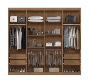 Clóset 8 puertas Vip 8.4 jatoba/grafito 219x238.8x46.3 cm