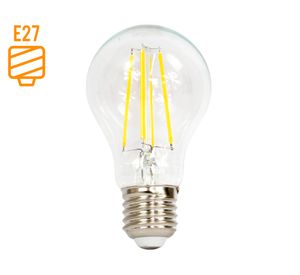 Ampolleta led 8W E27 luz cálida A60