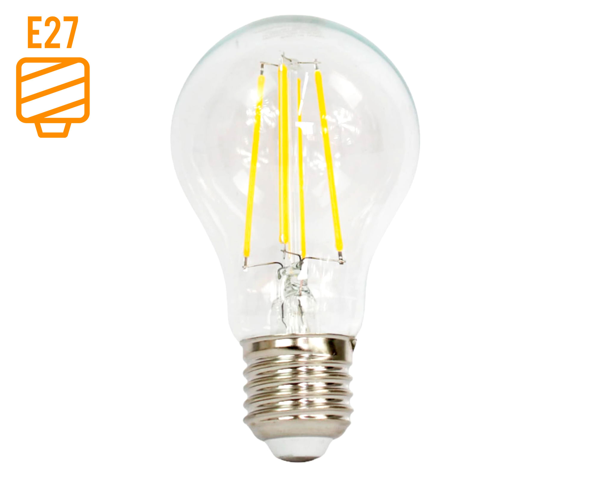 Ampolleta led 8W E27 luz cálida A60