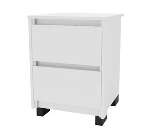 Velador Coímbra 59.8x44.5x44.5 cm 2 cajones blanco