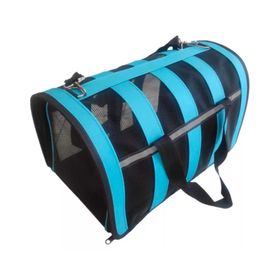Bolso de transporte mascotas 34x24x23 cm azul claro