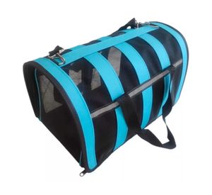 Bolso de transporte mascotas 34x24x23 cm azul claro