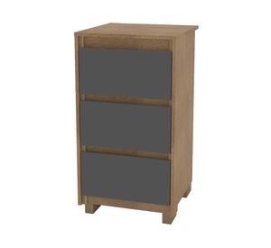 Cómoda Coímbra grafito 3 cajones