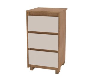 Cómoda Coímbra café/beige 3 cajones