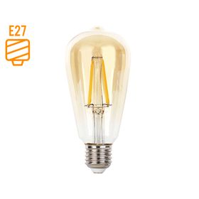 Ampolleta 6W E27 luz cálida Vintage ST64