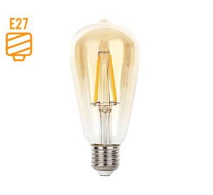 Ampolleta 6W E27 luz cálida Vintage ST64