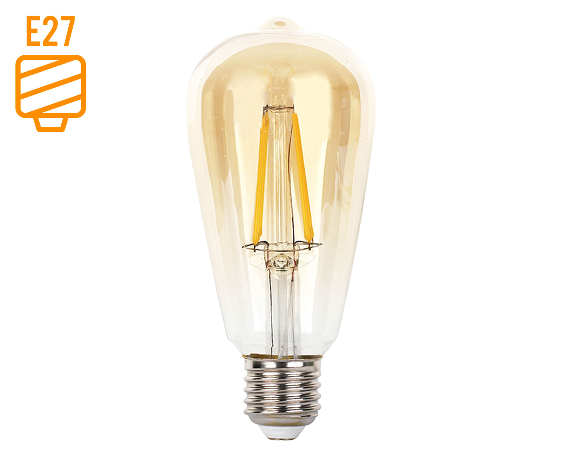 Ampolleta 6W E27 luz cálida Vintage ST64